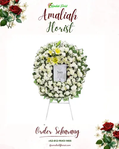 Krans Bunga Duka Cita di Pengadentengah